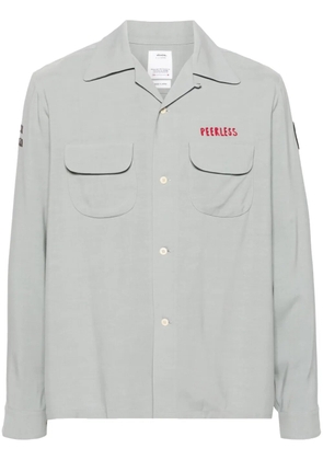 visvim Keesey logo-embroidered shirt - Grey