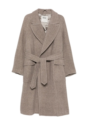 Valstar herringbone belted coat - Brown