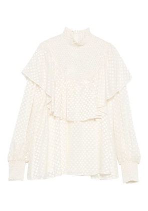 Akris Punto polka dot-detail blouse - Neutrals