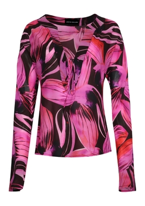Louisa Ballou floral-print long-sleeve blouse - Pink