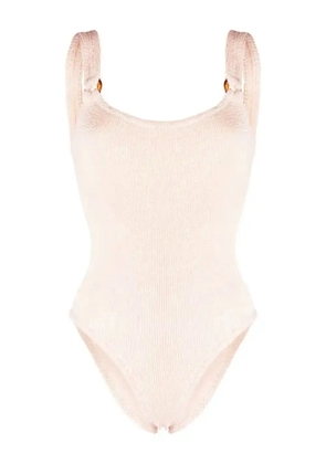 Hunza G Domino ribbed one-piece - Neutrals