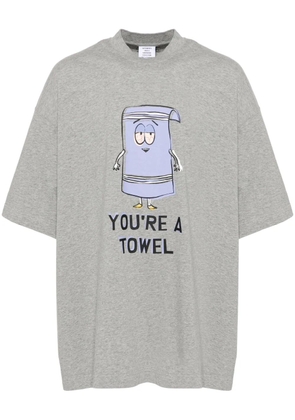 VETEMENTS graphic-print T-shirt - Grey