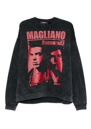 DSQUARED2 graphic-print cotton sweatshirt - Black