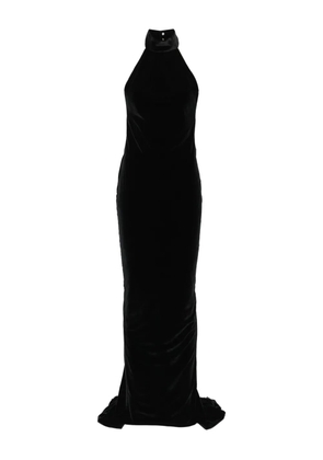 Vestiaire d'un Oiseau Libre open-back velvet gown - Black