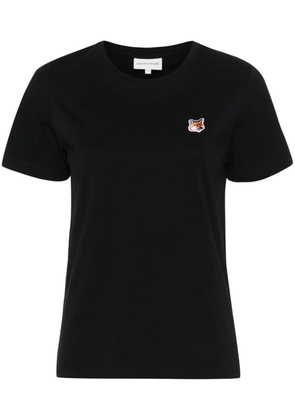 Maison Kitsuné Fox-appliqué T-shirt - Black