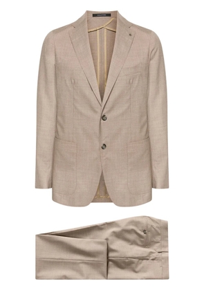 Tagliatore brooch-detail single-breasted suit - Brown