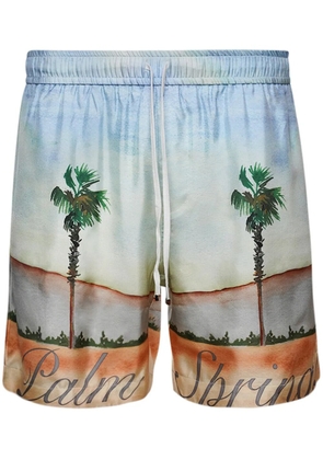 AMIRI Dinosaur Webster palm-tree shorts - Blue
