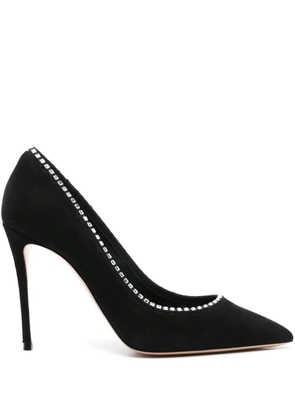 Casadei 100mm crystal-embellished pumps - Black