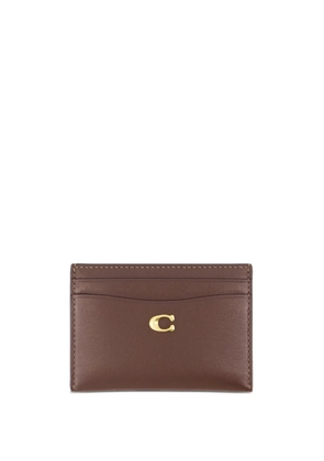 Coach leather card case - Brown