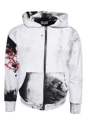 Warren Lotas zip-up hoodie - White