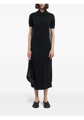 Maria McManus polo-collar midi dress - Black