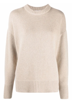 Liska ribbed-trim cashmere jumper - Neutrals