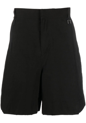 Wooyoungmi cotton-hemp blend bermuda shorts - Black