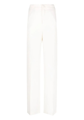 THE ANDAMANE straight-leg high-waisted trousers - White