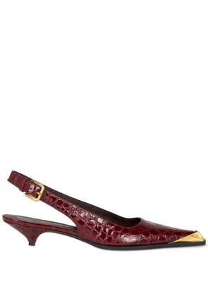 ETRO crocodile-embossed pumps - Red