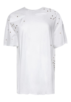 Interior Mandy Diamante cut-out T-shirt - White
