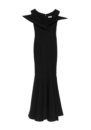 Vestiaire d'un Oiseau Libre cowl-neck flared dress - Black