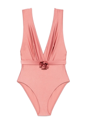 ZIMMERMANN Lucky Plunge Flower swimsuit - Pink