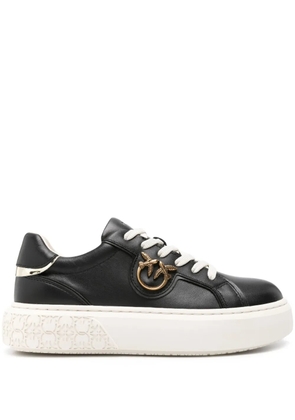 PINKO Love Birds-plaque sneakers - Black