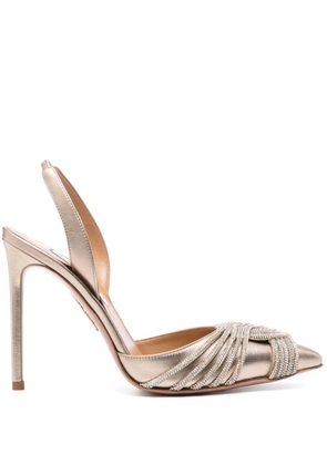 Aquazzura Gatsby 105mm slingback pumps - Neutrals