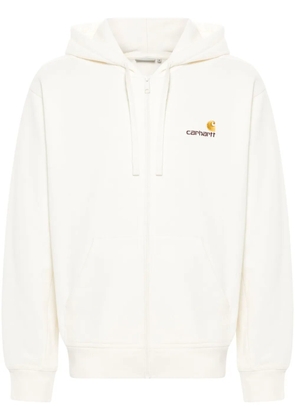 Carhartt WIP American Script zipped hoodie - White
