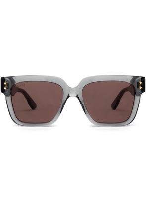 Gucci Eyewear logo-print square-frame sunglasses - Grey