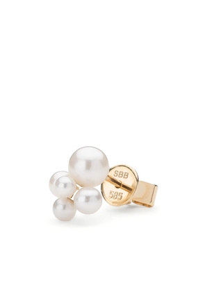 Sophie Bille Brahe 18kt yellow gold Thyra pearl single earring