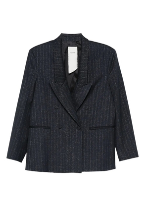 RAME striped double-breasted blazer - Blue