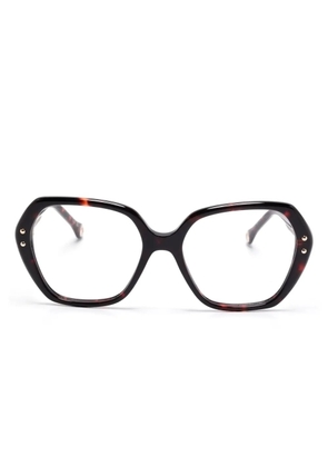 Carolina Herrera geometric-frame glasses - Black