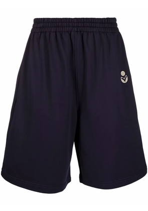 MARANT logo-embroidered track shorts - Blue