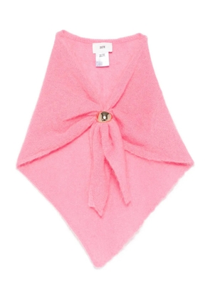 SOLOTRE ring-embellished scarf - Pink