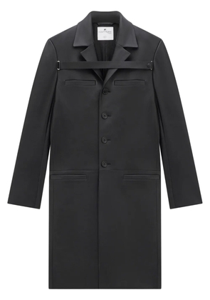 Courrèges single-breasted leather coat - Black