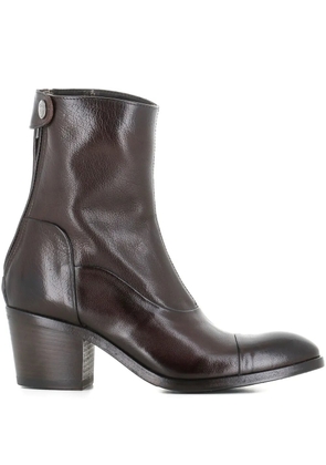 Alberto Fasciani 65mm cap-toe heeled boots - Brown