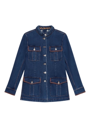 MALIPARMI contrast-stitching denim jacket - Blue