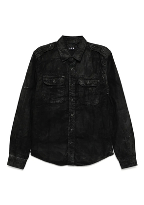 P.L.N. cotton shirt - Black