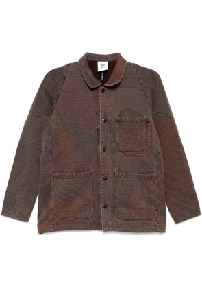Stain Shade button-up shirt jacket - Brown