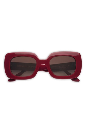 Emmanuelle Khanh Pamela rectangle-frame sunglasses - Red