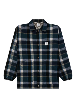 SOUTH2 WEST8 plaid wool shirt jacket - Green