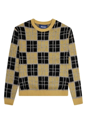 Awake NY checked mohair sweater - Yellow