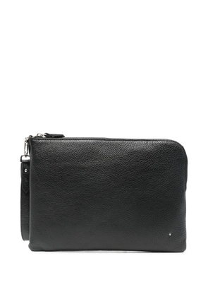 ALBERTO LUTI top-zip wrist-strap clutch bag - Black