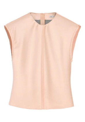 AMI Paris raw-edge sleeveless top - Pink