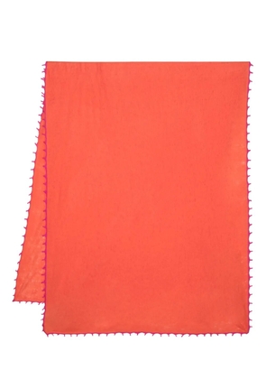 MOULETA rectangle-shape cashmere scarf - Orange