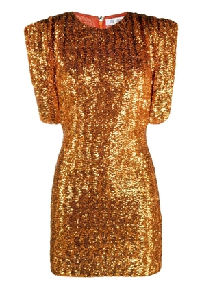 The Attico sequin-embellished mini dress - Orange