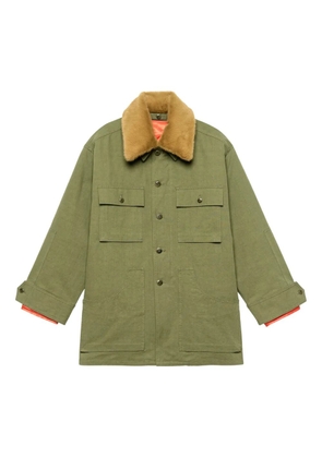 The Great. The Quilted Liner military coat - Green