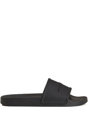 Woolrich logo-embossed slides - Black