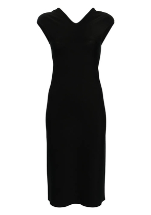 MRZ V-neck pencil midi dress - Black