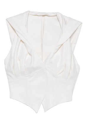 Vestiaire d'un Oiseau Libre hooded corset vest - White