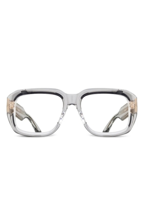 Matsuda geometric-frame glasses - White