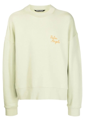 Palm Angels logo-embroidered sweatshirt - Green