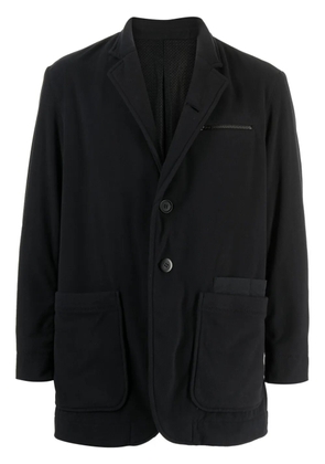 Undercover logo-appliqué single-breasted blazer - Black